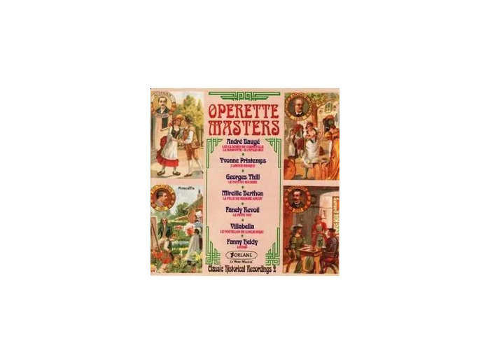 Cd Operette Masters : Bauge, Printemps, Thill,