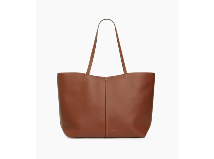 Sac cabas grand modèle Hortense en cuir grainé double face
