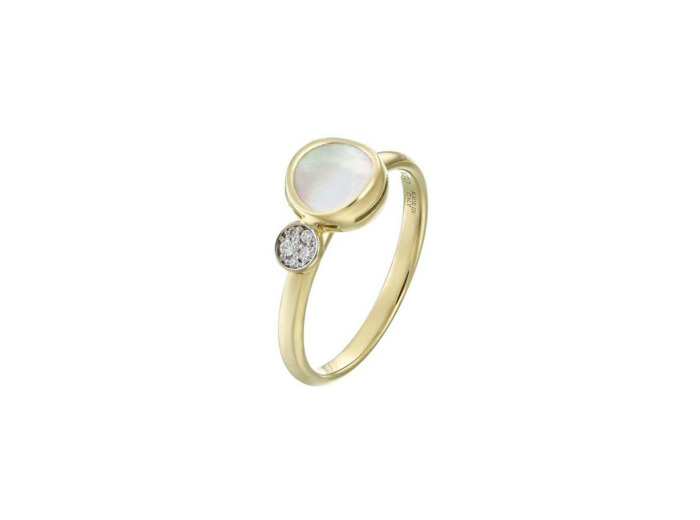 Bague Chimento Armillas Glow Caleido en or jaune, nacre et diamant