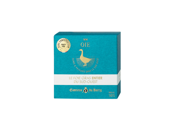 FOIE GRAS ENTIER D'OIE DU SUD OUEST 140 gr