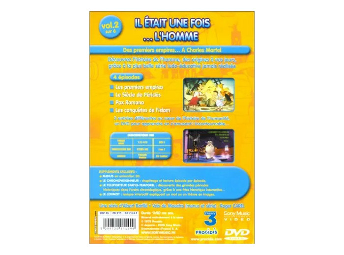 Dvd Il était une fois... L'Homme - Vol.2 - Des premiers empires... à Charles Martel