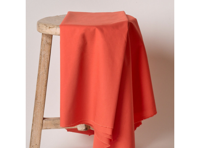 Atelier Brunette - Popeline de Coton "Poppy Tangerine"