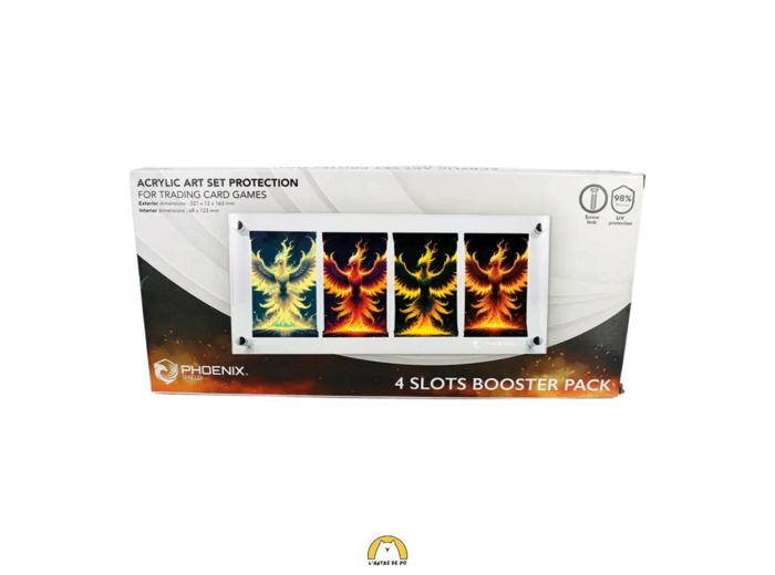 Boîtier de protection en acrylique pour artset de 4 boosters | Phoenix Shield