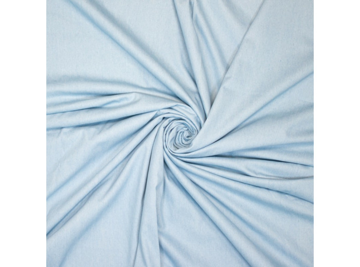 Sélection Coup de coudre - Tissu Denim de Coton Blanchi Bleu Très Clair