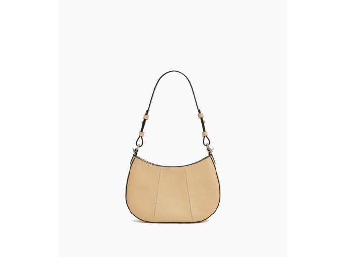 Petit sac demi-lune Juliette en cuir grainé