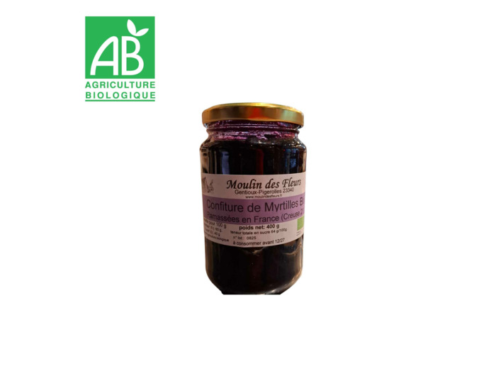 Confiture Myrtille sauvage bio - 400g
