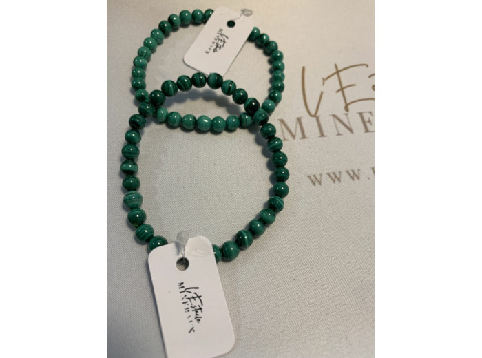 Bracelet en malachite 6 mm