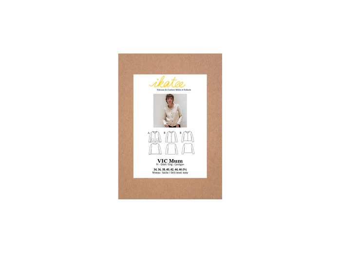 Ikatee – Patron Femme Gilet "Vic Mum" du 34 au 46