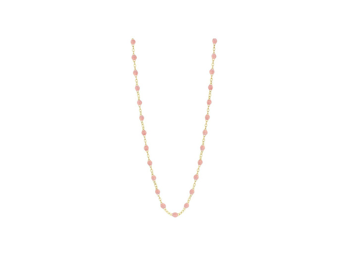 Collier Gigi Clozeau Classique en or jaune et résine blush, taille 42cm