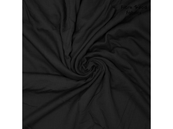 Fibre Mood - Tissu Crépon de Viscose et Lyocell "Suvi" Noir