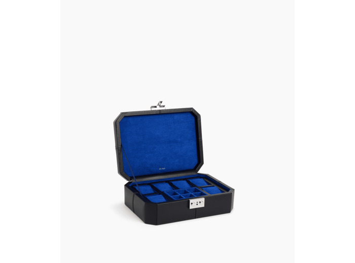 Coffret 6 montres et boutons de manchettes en cuir