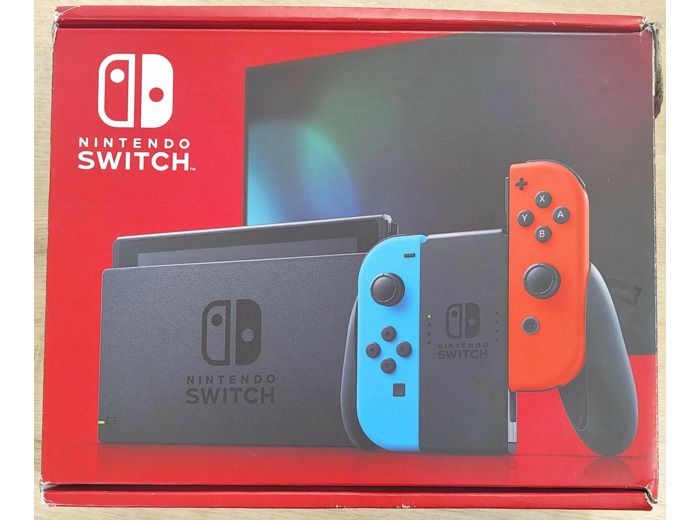 Console Nintendo Switch V2 (1.1) Avec 1 Joy - con Rouge Néon + 1 Joy - con Bleu Néon