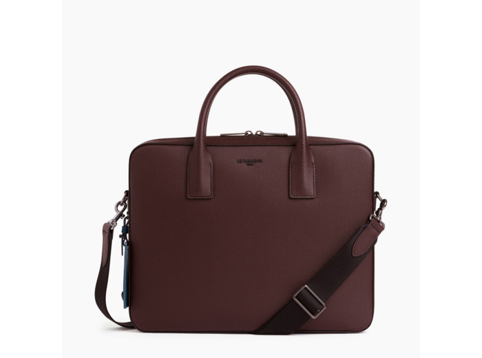 Porte document slim 14" Emile en cuir signature T