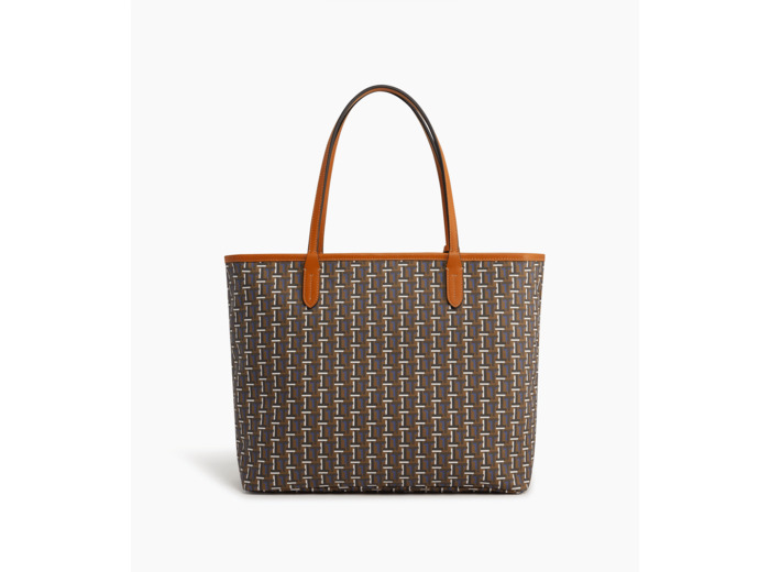 Grand sac cabas horizontal Camille en toile monogramme