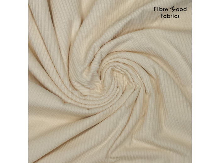 Fibre Mood - Tissu Velours Hi-Low Uni "Ivanna" Couleur Crème - coupon 1,7m