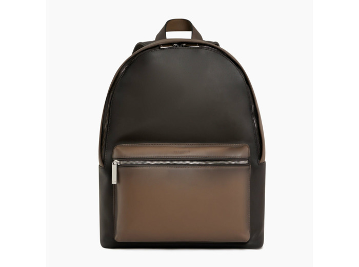 Sac à dos zippé Albert en cuir patiné