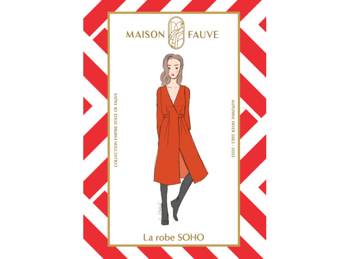 Maison Fauve - Patron Couture Robe Portefeuille  "Soho" du 34 au 52tuyio