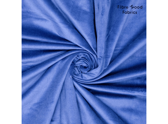 Fibre Mood - Tissu Velours Milleraies Stretch Uni "Maribel" Couleur Bleu Roi