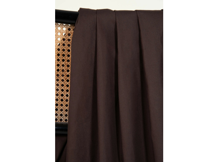 Atelier Brunette - Gabardine Déperlante Unie Oat Chocolate - coupon