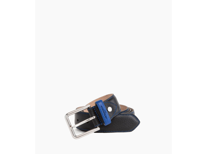 Ceinture homme avec boucle carrée Charles en cuir grainé