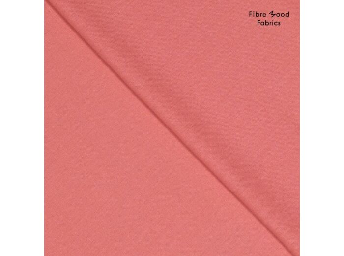 Fibre Mood - Tissu Lin et Viscose "Uzma" Uni Rose Pêche