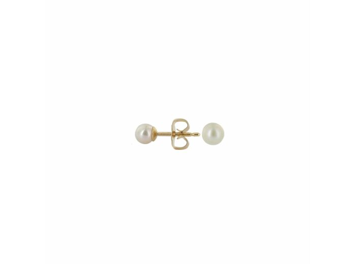 Boucles d'oreilles en or jaune et perles de culture de 4-4.5mm