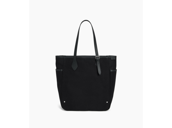 Sac cabas moyen modèle Solveig en toile coton et cuir lisse