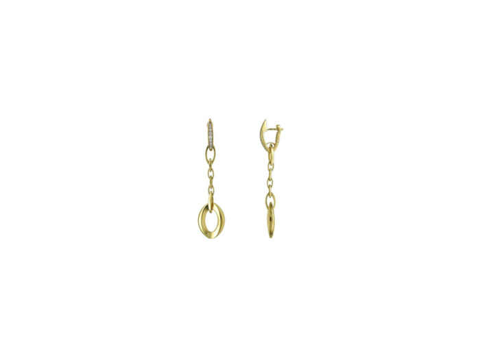 Boucles d'oreilles Chimento Link Sensi en or jaune et diamant 0.11ct