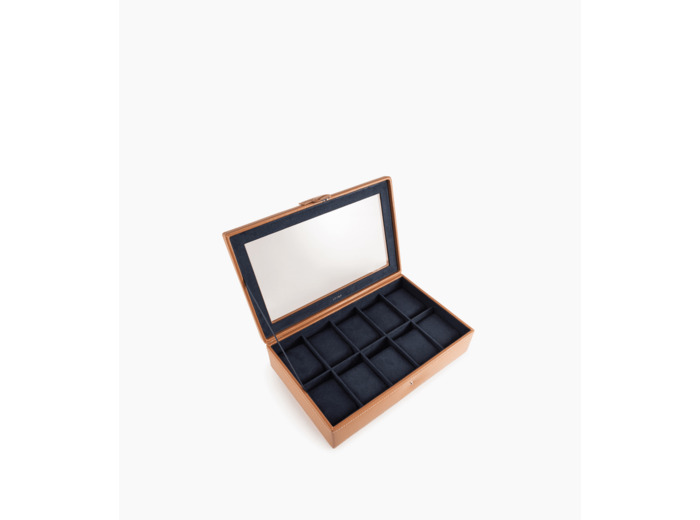 Coffret 10 montres en cuir