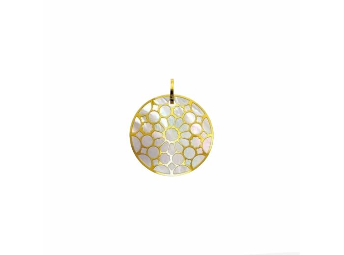 Pendentif Arthus Bertrand Chartres Marqueterie Or jaune & Nacre