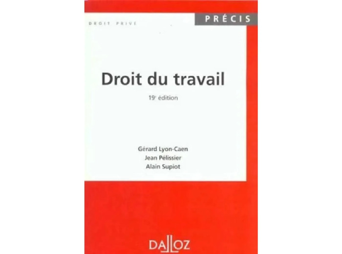 Livre Droit du travail