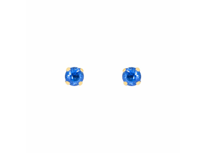 Boucles d'oreilles en or jaune et saphirs