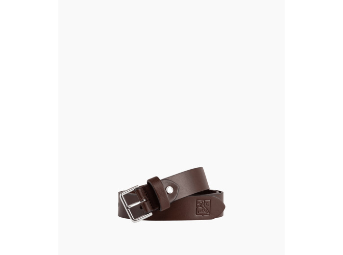 Ceinture homme avec boucle carrée en cuir lisse