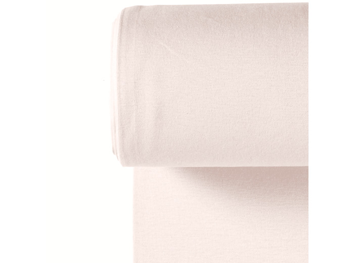 Sélection Coup de Coudre - Tissu Jersey Bord-Cotes Uni Couleur Rose Pale