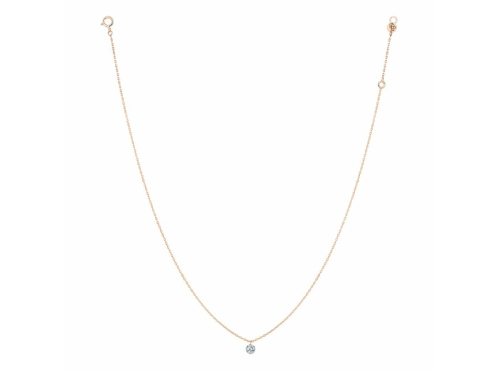 Collier La Brune & La Blonde 360° en or rose et diamant de 0.20ct