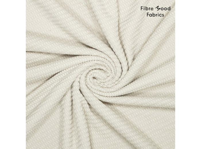 Fibre Mood - Tissu Maille de Coton "Mirri" Uni Beige Clair