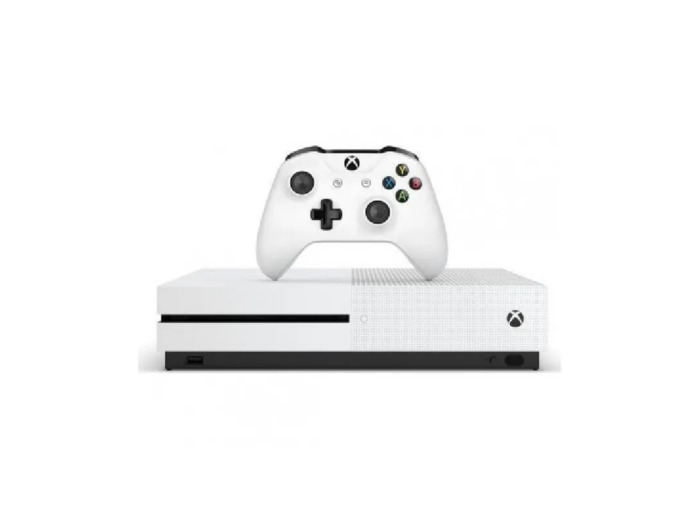Console Microsoft Xbox One S 1To Blanche avec une manette