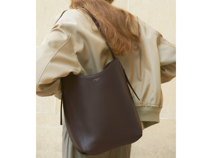 Sac hobo moyen modèle Céleste en cuir lisse