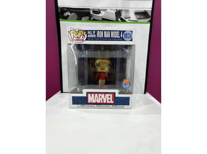 Figurine Funko! Pop - Marvel - Deluxe Hall of Armor Iron Man Model 4 PX Exclusive 9 cm