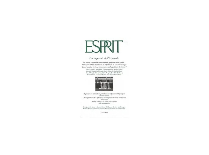 Livre Esprit- les impensées de l'économie