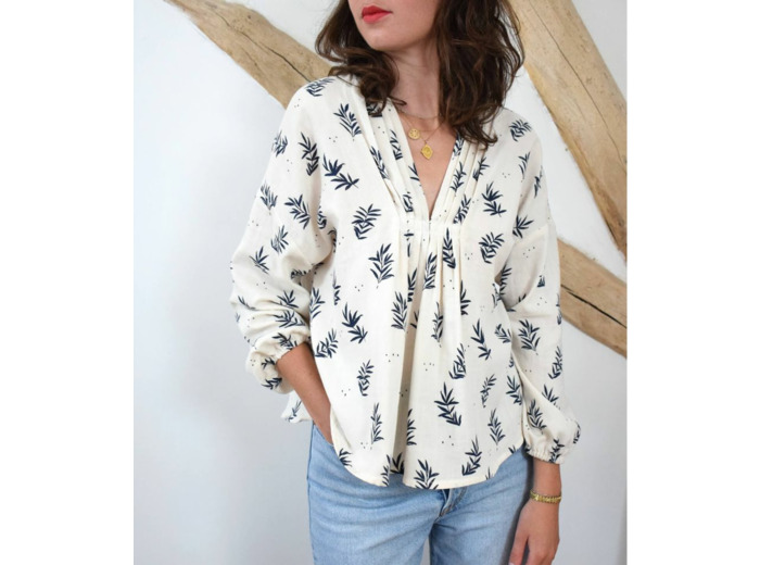 Singulière par Cousette – Patron Couture Robe ou Blouse "Espelette" du XS au XXXL