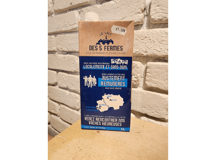 Briquet de lait des 5 fermes