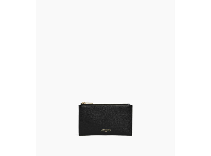 Etui clés zippé Albertine en cuir grainé