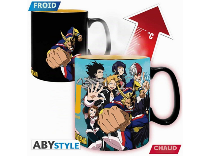 [MUG] MY HERO ACADEMIA - HEAT CHANGE 460 ml - GROUPE DE HEROS
