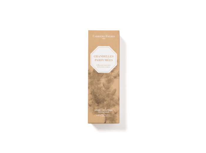 6 Chandelles Parfumées Cèdre