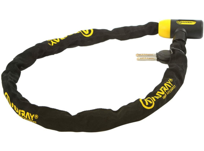 Auvray CBL90AUV06 ANTIVOL Chaine C Bloc Ø6 90CM avec Serrure INTEGREE, Noir, Taille Unique