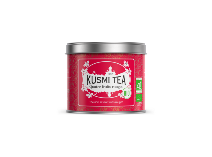 Thés Aromatisés Noirs Quatre fruits rouges Bio - Boîte métal 100gr