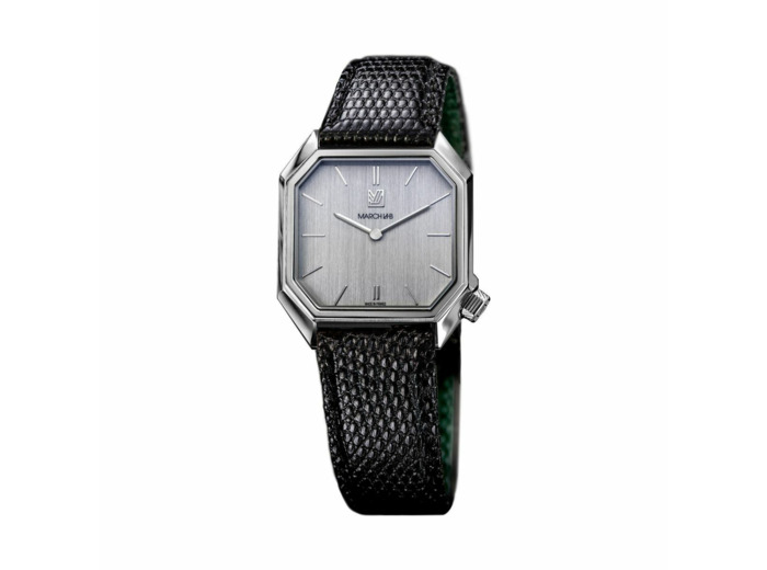 Montre March LA.B Mansart Electrique 34 mm - Steel - Lézard Noir