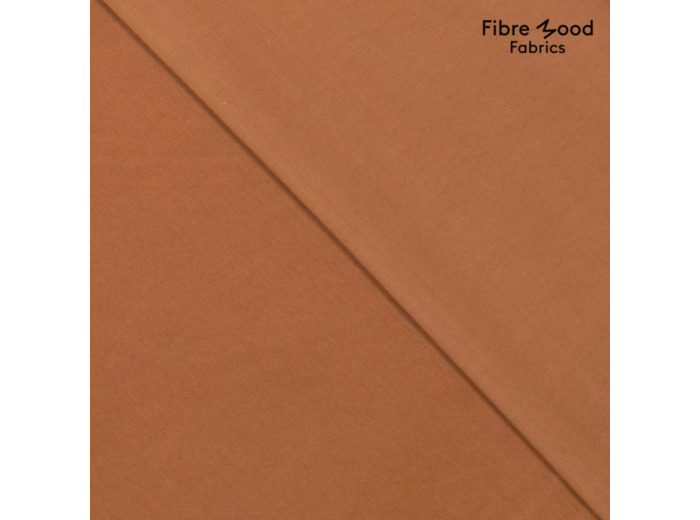 Fibre Mood - Tissu Aspect Tencel en Viscose Melangé  "Nova" Uni Couleur Caramel