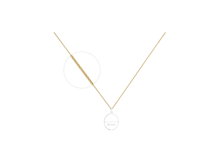Chaine Arthus Bertrand Forçat rond en or jaune, 40cm